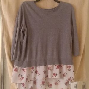 Mixed media sweather